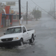 A car drives in Fajardo, Puerto Rico as Hurricane Irma passes to the north on September 6th. Photo: AP
